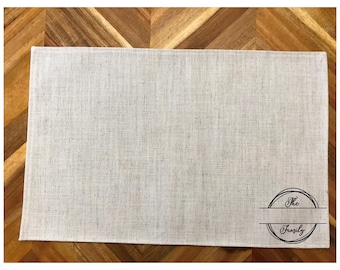Set of 2 personalized monogram placemats