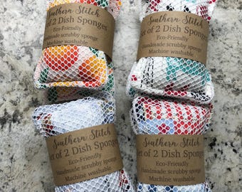 Återanvändbar disksvamp, handgjord kökssvamp, miljövänlig skrubbsvamp, hållbart boende, plastfri, rengöring