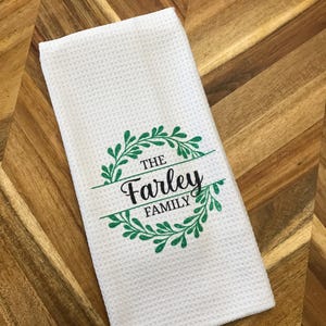 Personalisierte Waffelgewebe Handtuch - Kundenspezifisches Monogramm