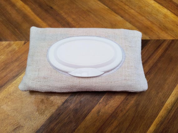 Cottonelle Wipes Cover Sublimation Blank | Natural Fabric Wipes Pouch | Snap Closure