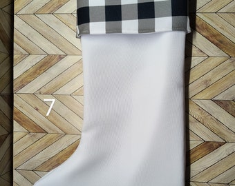 Media navideña en blanco con sublimación de estilo rústico