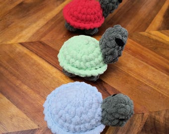 Tortuga de peluche a crochet: juguete amigurumi hecho a mano, colores personalizados