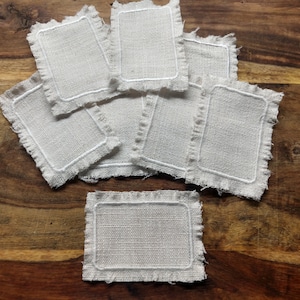 Frayed Edge Sublimation Hat Patch: Rustic Polyester-Cotton Blend