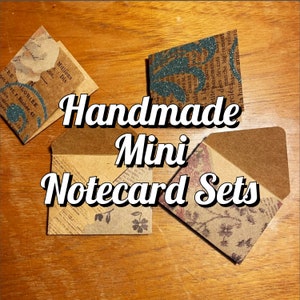 Mini Notecard Set | Handmade Note Card Set | Matching Note Card Set | Penpal Set | Mini Toothfairy Notecard