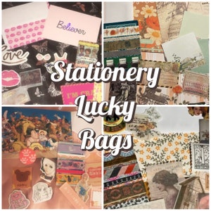 Stationery Lucky Bag / Kit Junk Journal / Fogli di promemoria / Pacchetto Bujo / Kit diario / Set di cancelleria / Adesivi Bujo / Blind Bag / Kit Penpal