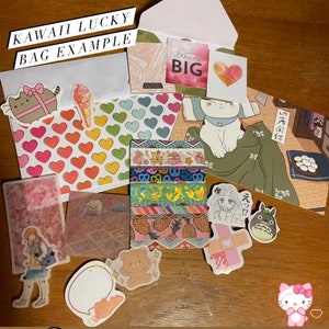 Stationery Lucky Bag | Junk Journal Kit | Memo Sheets | Bujo Bundle | Diary Kit | Stationery Set | Bujo Stickers | Blind Bag | Penpal Kit