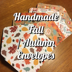 Handmade Herbst Herbst Umschläge | Doppelseitig | Herbst Herbst | Penpal | Schnecke | Geschenke