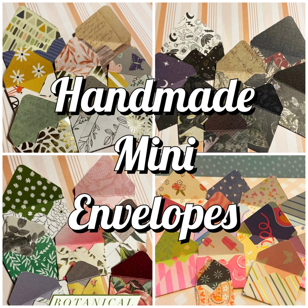 Handmade Mini Envelopes | Colorful Cardstock Embellishments - Etsy