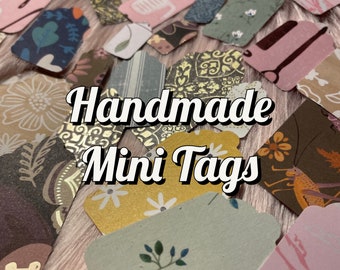 Handmade Mini Gift Tags | Handmade labels | Card stock tags | boutique price tags | Fancy gift tags | To and From labels | Embellishments