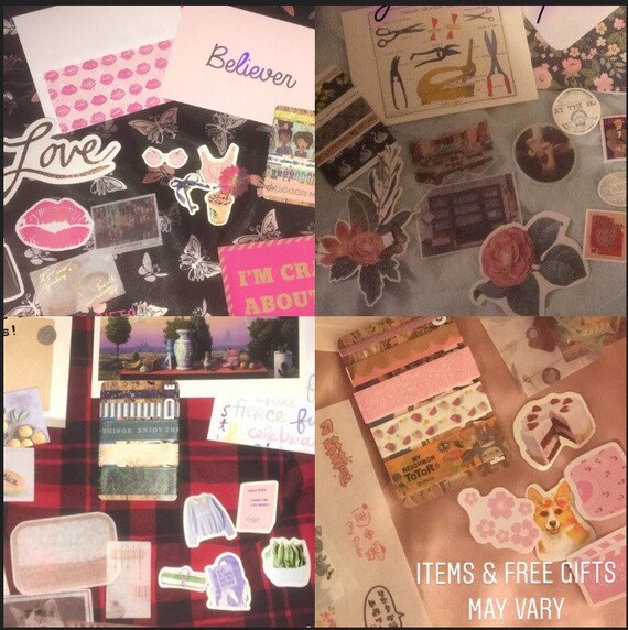 Stationery Lucky Bag Memo Sheets Bujo Bundle Diary Kit Etsy