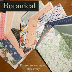 A5 Handmade Envelopes Double Sided Self Sealing Penpal Snailmal Botanical