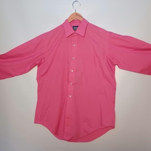 strapless open back dress Hisdern Men's Hot Pink Splicing Dress Shirt for Office Wear 3XL main image 0