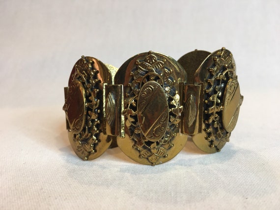 Victorian style brass bracelet - image 2