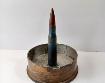WW2 Era Trench Art Bullet Ashtray