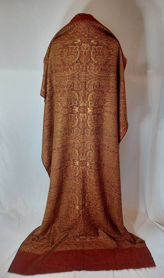 AS IS! Antique, Kashmir, paisley shawl. 83" X 43". - image 1