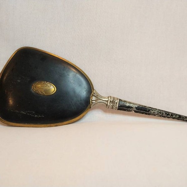 Beautifully worn victorian vanity hand mirror