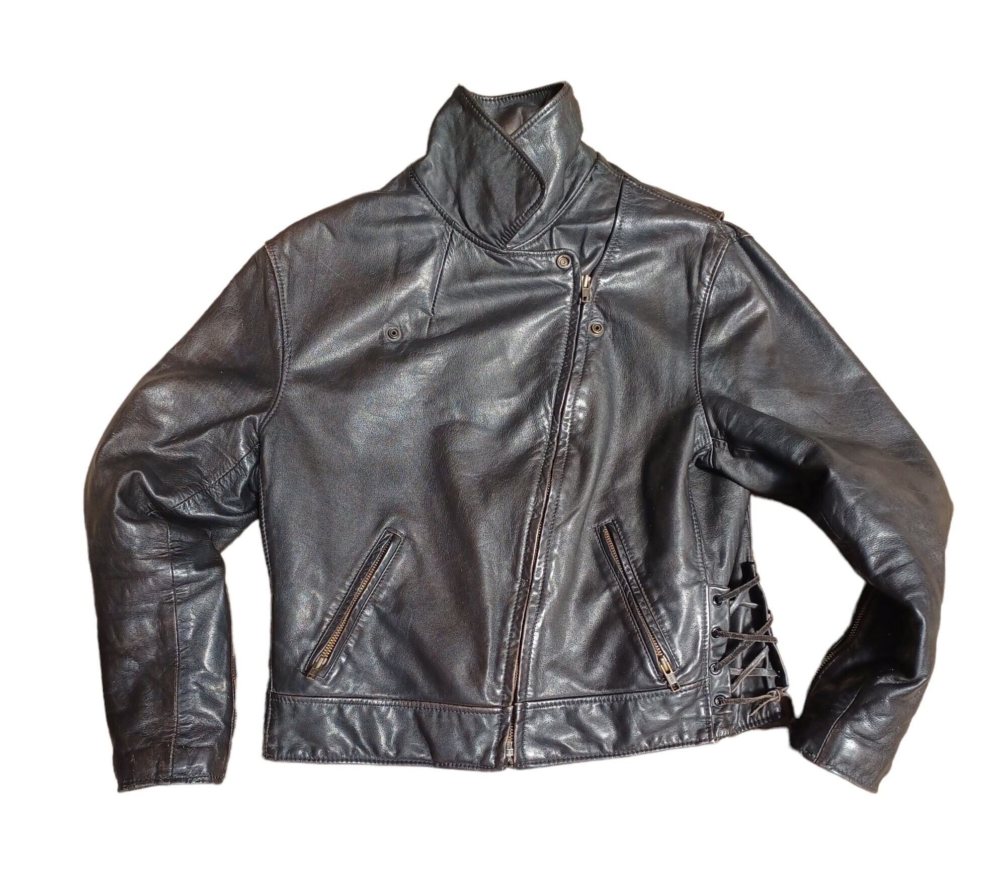 【threetimes】25ss High neck leather jacket 30s LEATHER SPORTS JACKET / FREEMAN (DEERSKIN) – The Real
