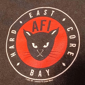 2001 AFI East Bay Hardcore Cinder Block black shirt size Medium