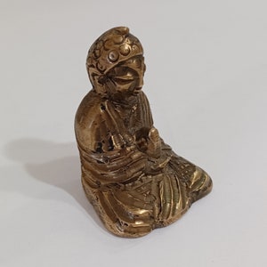 Buddha figurine Miniature solid brass