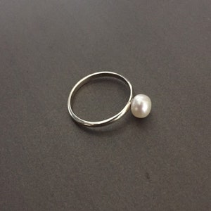 Silver Ring with Pearl