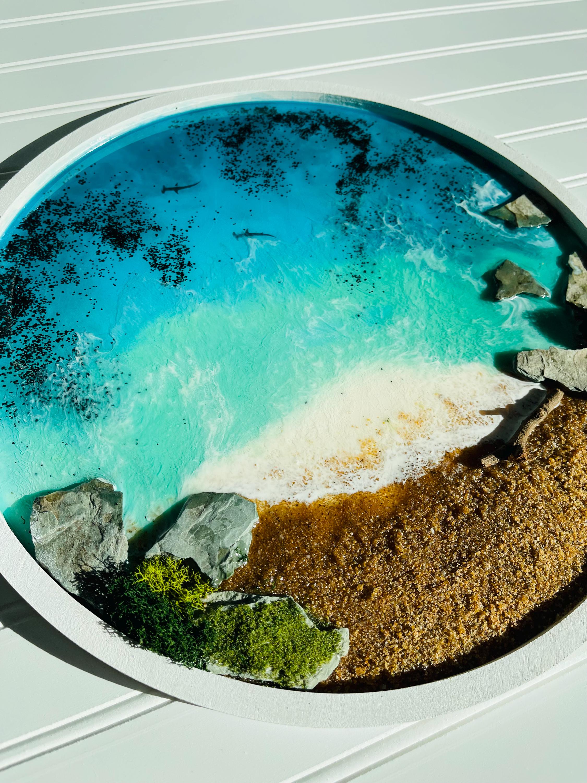 Custom Resin Painting, Large Ocean Wave Resin Art, Art Resin Sea Epoxy ...