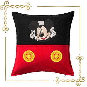 Mickey Mouse Embroidery Design for Reading Pillow (Digital Download)