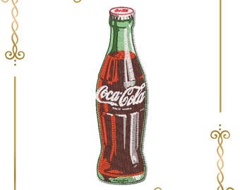 Vintage Coca Bottle Embroidery Design: Machine Embroidery (Digital Download)