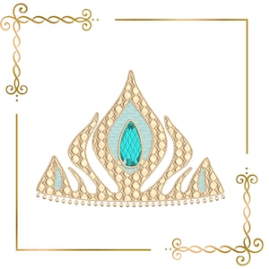 Princess, Elsa, Crown, Eis embroidery design  to the direct download princess costume
