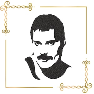 Stickdatei Freddie Merkur - sofortiger Download.