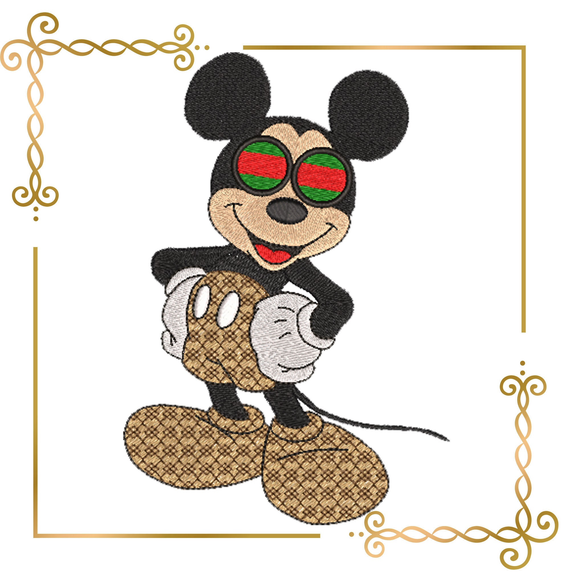 Mickey louis vuitton embroidery design