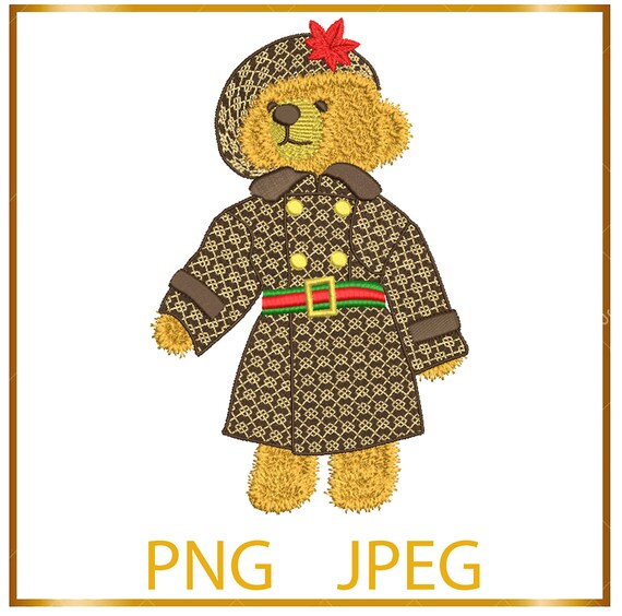 PNG or JPG Files for Printing Super Fashion Teddy Bear Cub 