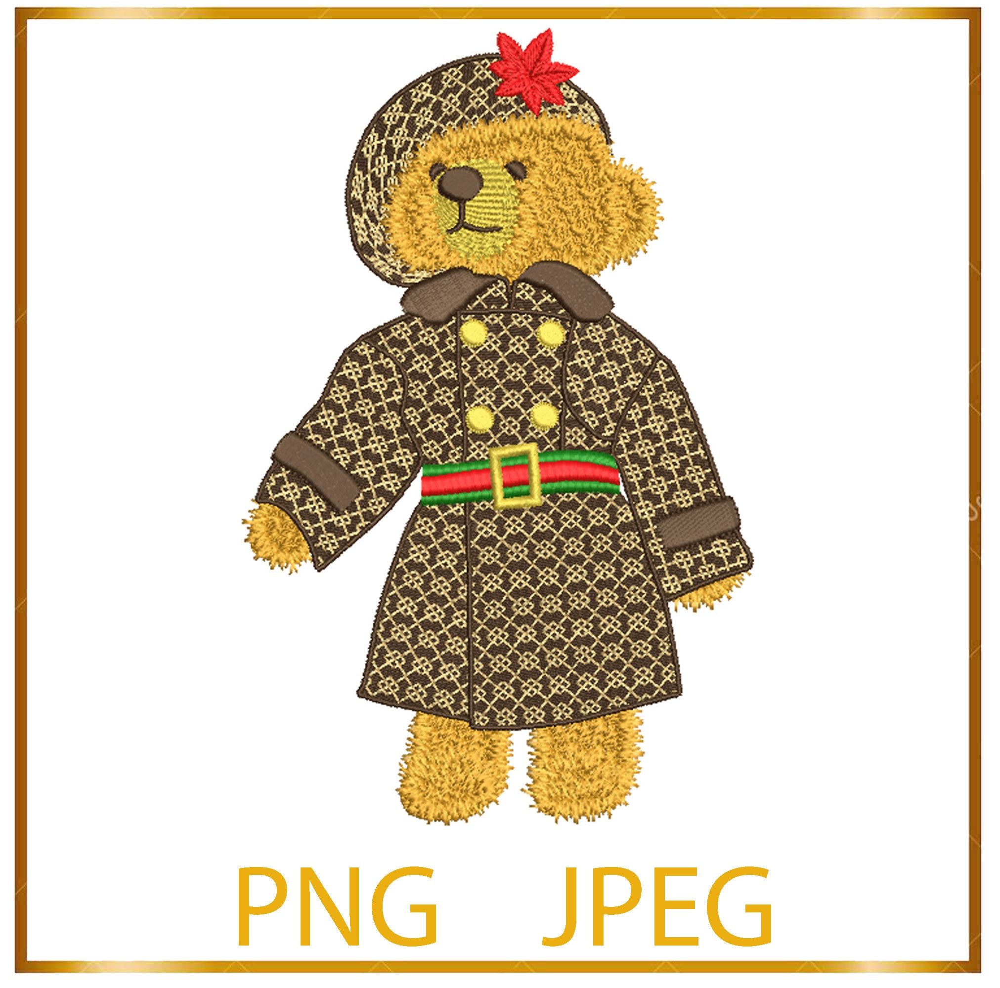 PNG or JPG Files for Printing Super Fashion Teddy Bear Cub -  Canada