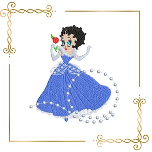 Princess Betty Boop Embroidery Design (Digital Download)