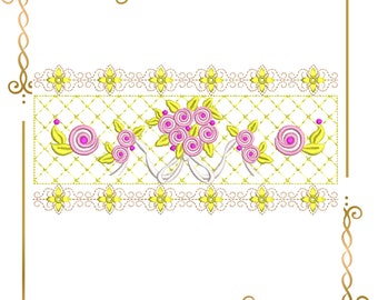 Smocking plate, Flowers,  Design Plate,  machine embroidery design  to the direct download.