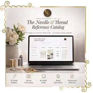 Interactive Needle Guide Machine Embroidery and Sewing Professional Digital Catalog for Precise Selection