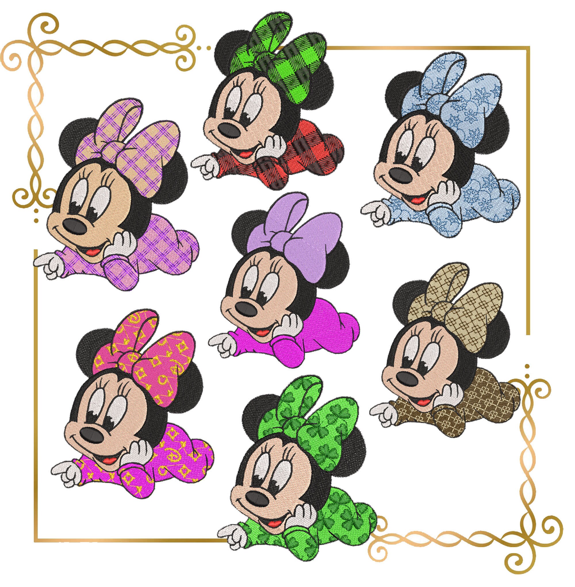Minnie Mouse Head Parody Minnie 2 Sizes Embroidery Zum 