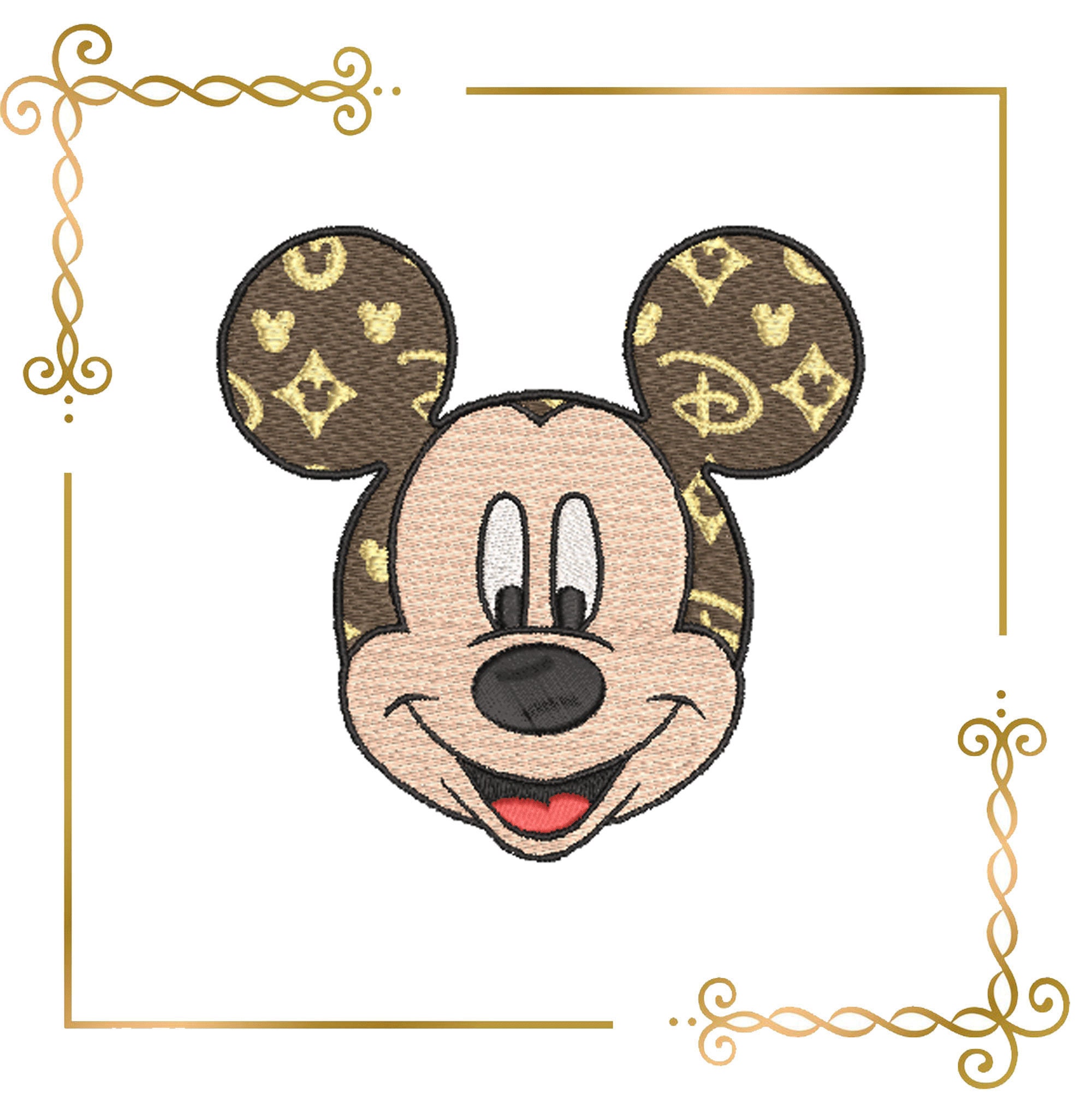 Mickey louis vuitton embroidery design