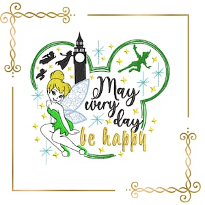 Minnie Mouse, Head, Princess, Tinker Bell,  embroidery design to the direct download