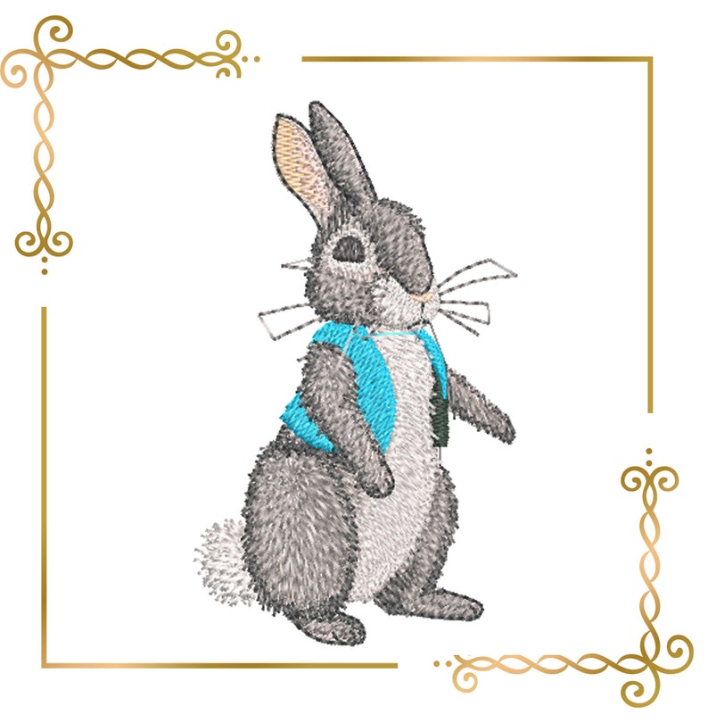 Easter bunny, rabbit digital Machine Embroidery, Embroidery designs image 1