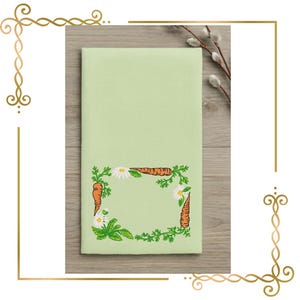 Easter Carrot Napkin Embroidery Design (Digital Download)