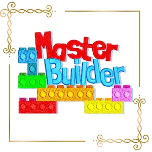 Disegno per ricamo Costruzione, Maestro architetto costruttore 2 misure - download diretto