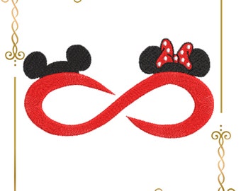 Mickey and Minnie infinity, embroidery  to the direct download