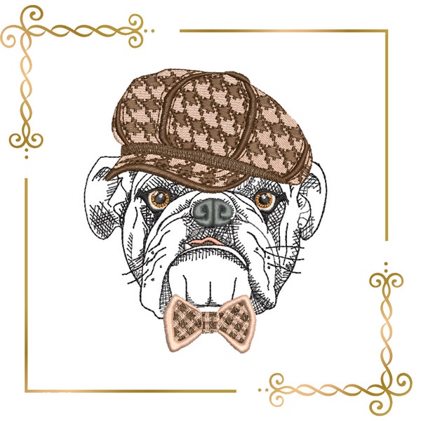 DOG detective, embroidery design to the direct download.