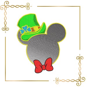 St. Patrick&#39;s Day Maus Stickdatei, Stickdatei