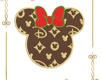 Louis Vuitton round logo embroidery design