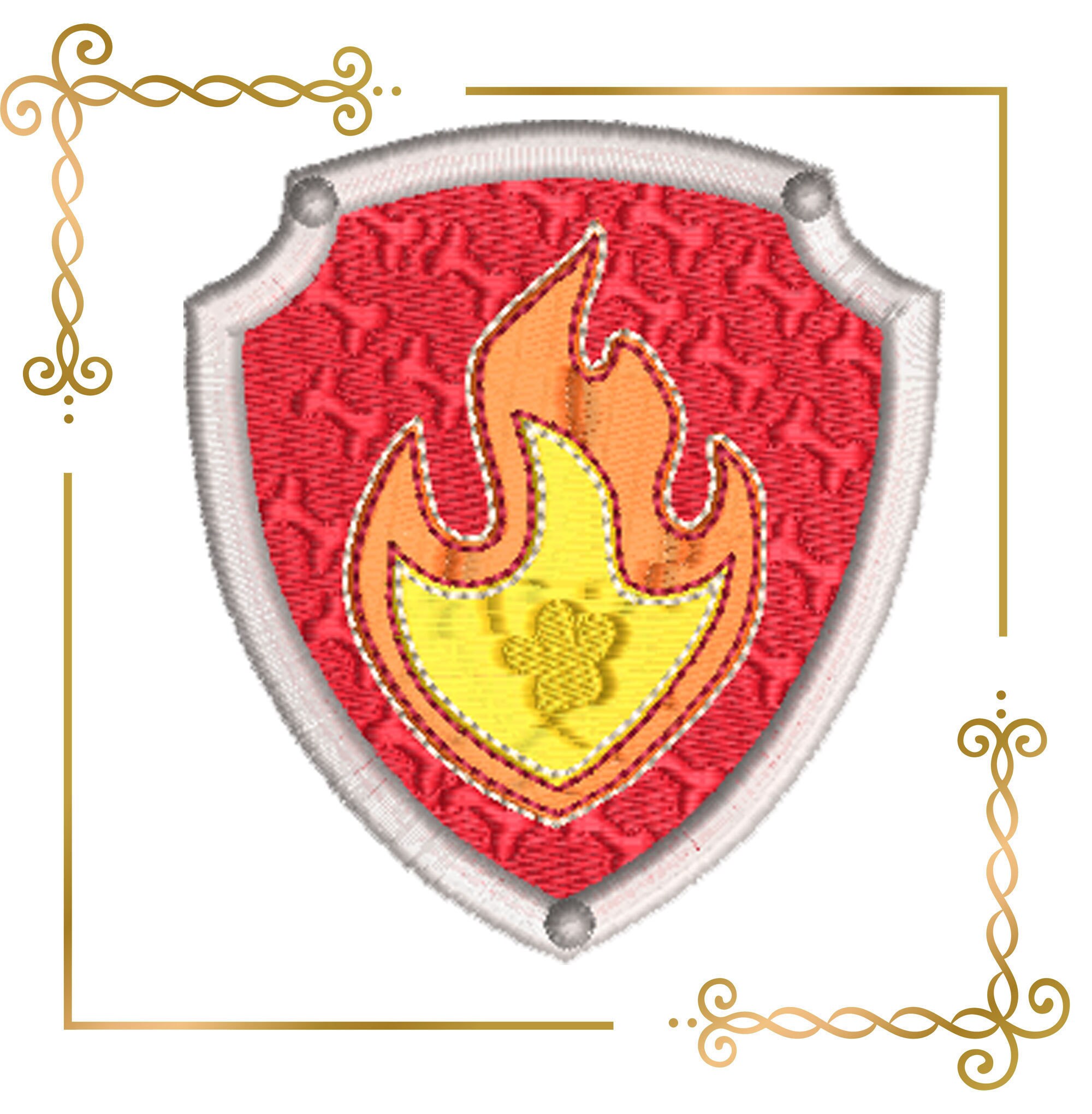 Paw Patrol Shield Digital Embroidery Design File | Etsy
