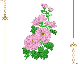 Flowers Chrysanthemums digital Machine Embroidery, Embroidery designs