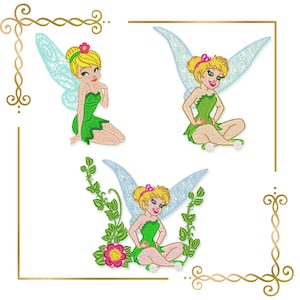 Embroidery Design Tinker Bell SET  4 designs (Digital Download)
