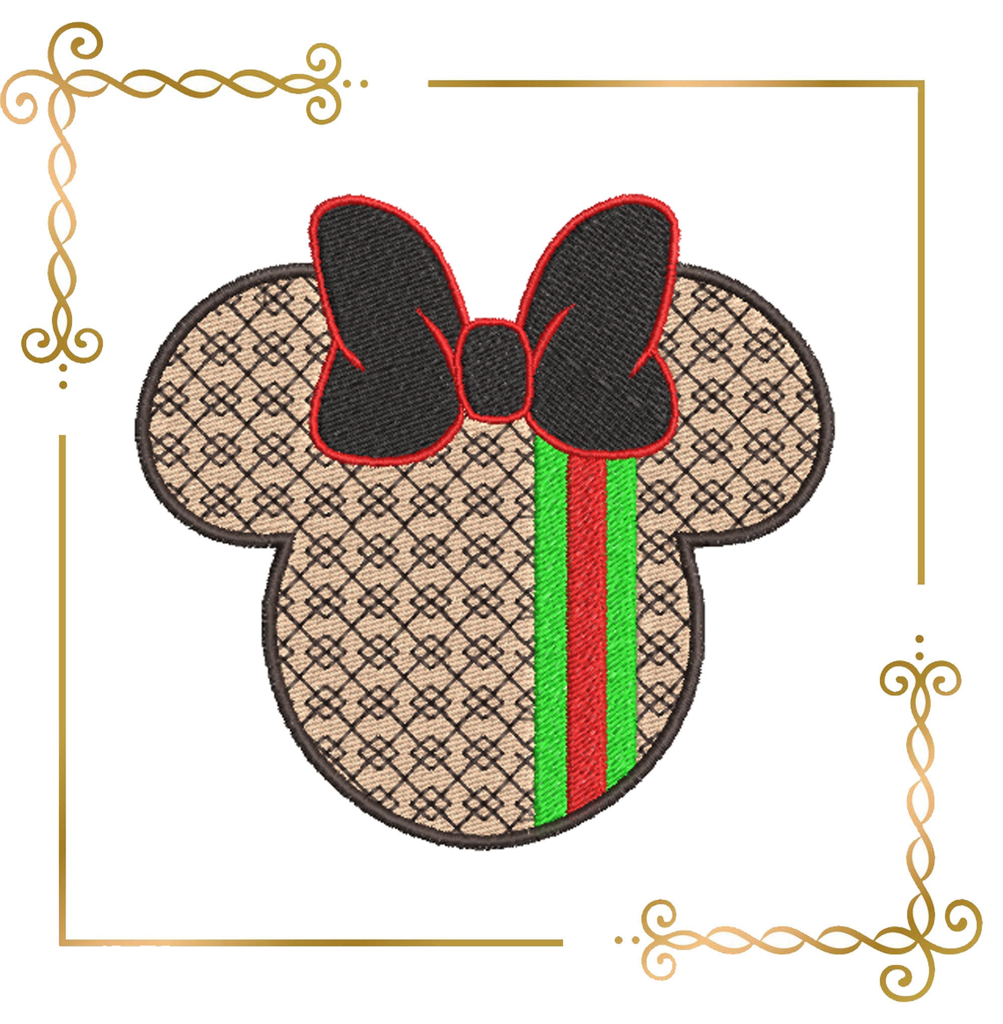 Minnie and Mickey Mouse 3 Variants Head Parody Embroidery -  Norway