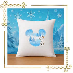 Embroidery Design – Snowman Winter Mouse Head, Olaf Style, Digital File